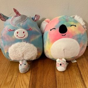 Squishmallow 12in and 2in Rainbow Duos Bundle!